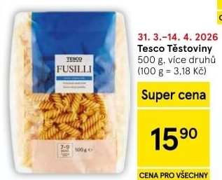 Těstoviny Tesco
