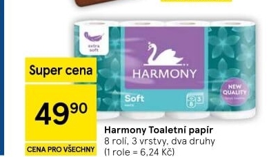 Toaletní papír 3vrstvý Harmony