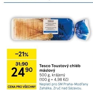 Toustový chléb Tesco