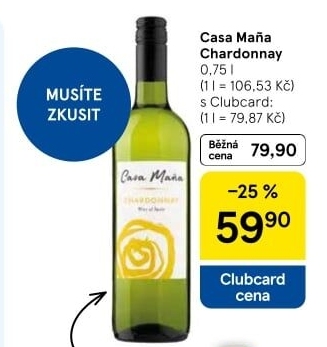 Víno Chardonnay Casa Ma?a