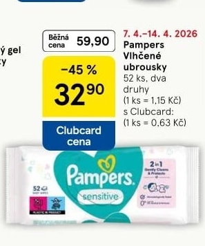 Vlhčené ubrousky dětské Pampers