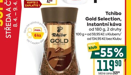 Instantní káva Tchibo Gold Selection