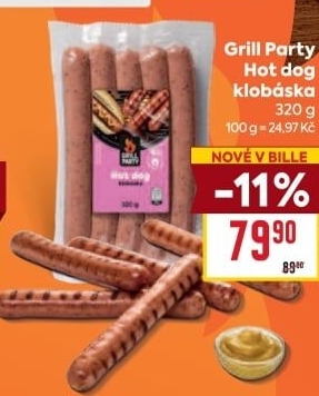 Klobásky Hot dog Grill Party