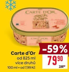Zmrzlina ve vaničce Carte D'