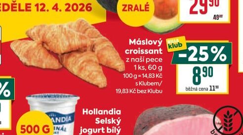Máslový croissant
