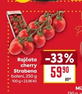 Rajčata cherry Strabena