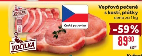 Vepřová pečeně s kostí Vocílka