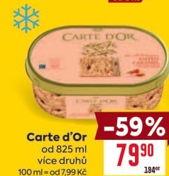 Zmrzlina ve vaničce Carte D'