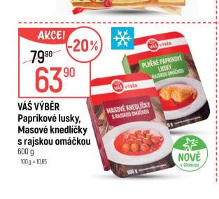 VÁŠ VÝBĚR Paprikové lusky, Masové knedlíčky s rajskou omáčkou - Globus akcniletaky.com