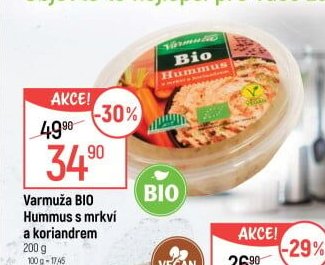 Varmuža BIO Hummus s mrkví a koriandrem