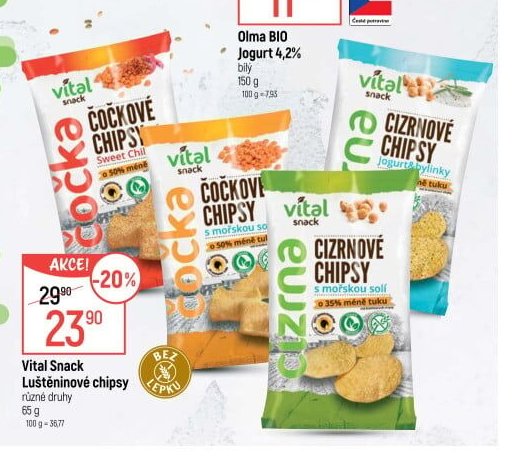 Vital Snack Luštěninové chipsy