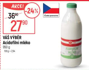 Acidofilní mléko Váš Výběr