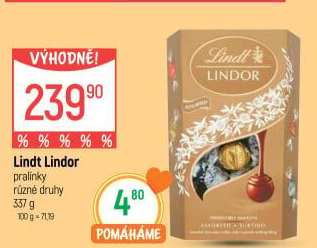 Bonboniéra Pralinky Lindor Lindt