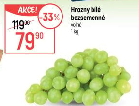 Hrozny bílé bezsemenné