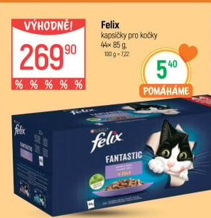 Kapsičky pro kočky Fantastic Felix Purina