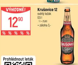 Pivo světlý ležák Královský 12° Krušovice