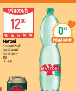 Přírodní voda Mattoni