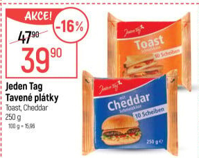 Sýr tavený plátky Jeden Tag