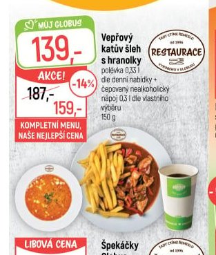 Vepřový katův šleh s hranolky