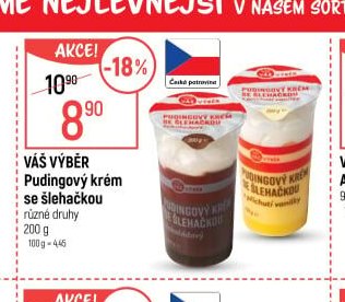 Váš Výběr Pudingový krém se šlehačkou