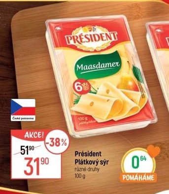 Président Plátkový sýr