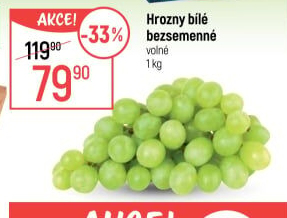 Hrozny bílé bezsemenné