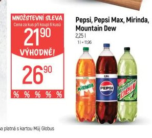 Pepsi, Pepsi Max, Mirinda, Mountain Dew