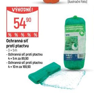 Ochranná síť proti ptactvu