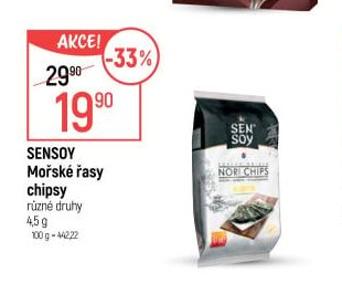 SENSOY Mořské řasy chipsy