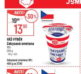 VÁŠ VÝBĚR Zakysaná smetana