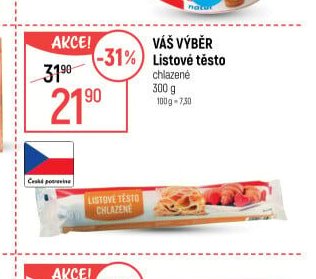 VÁŠ VÝBĚR Listové těsto