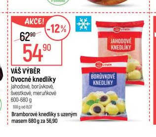 VÁŠ VÝBĚR Ovocné knedlíky