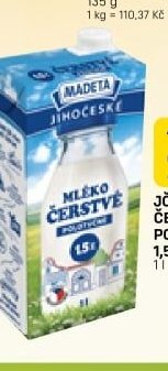 JČ MLÉKO ČERSTVÉ POLOTUČNÉ 1,5%
