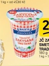 JČ ZAKYSANÁ SMETANA TRADIČNÍ 18%