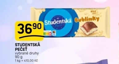 Čokoláda Studentská pečeť Orion
