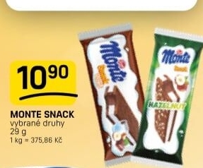Dezert mléčný Monte Snack Zott