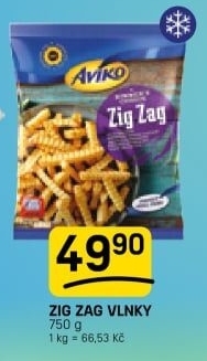 Hranolky vlnky mražené Zig Zag Aviko