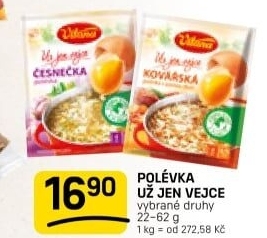 Instantní polévky Už jen vejce Vitana