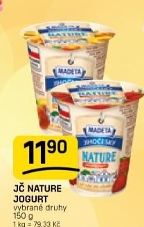 Jogurt Nature ochucený jihočeský Madeta