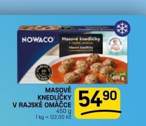 Knedlíčky masové v rajské omáčce mražené Dobroty babičky Kláry