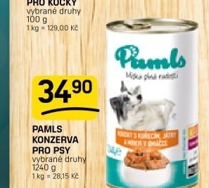 Konzerva pro psy Pamls