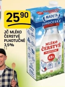 Mléko čerstvé lahodné Jihočeské Madeta - 3,5% plnotučné