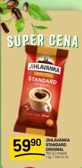 Mletá káva Standard Jihlavanka