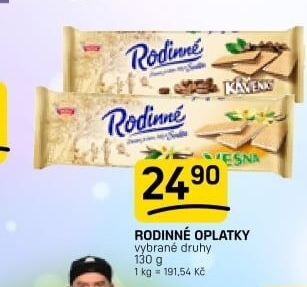 Oplatky Rodinné Sedita