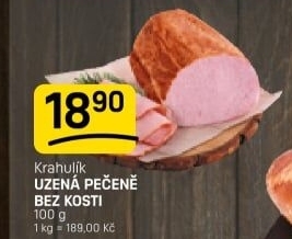 Pečeně uzená bez kosti Krahulík