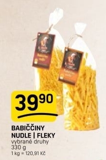 Polévkové nudle Babiččiny Druid