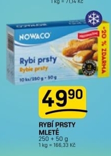 Rybí prsty předsmažené mražené Nowaco