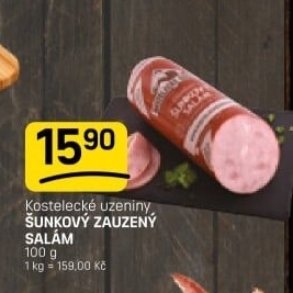 Salám šunkový zauzený Kostelecké uzeniny