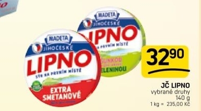 Tavený sýr Jihočeské Lipno Madeta