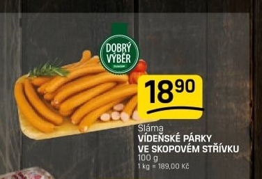 Vídeňské párky Premium Dobrý Výběr